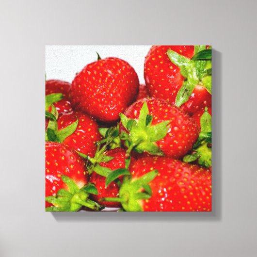 Delicious aardbeien canvas afdruk (Voorkant)
