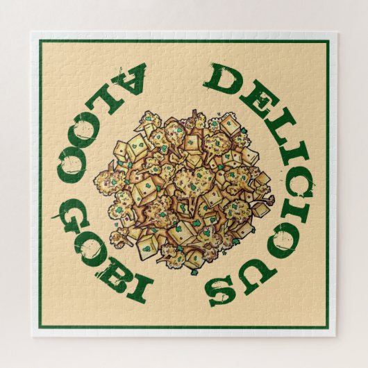 Delicious Aloo Gobi Indian Food Cauliflower Curry Legpuzzel (Horizontaal)