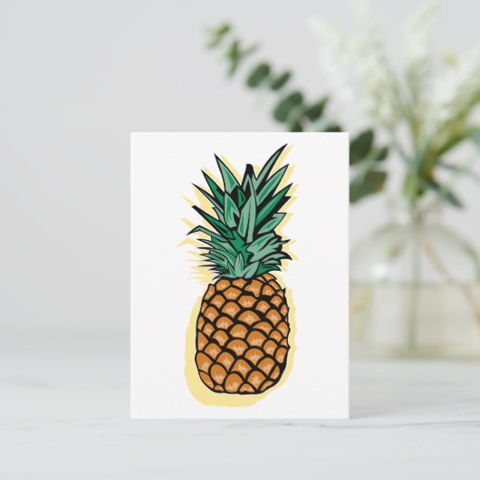 Delicious ananas briefkaart (Staand voorkant)