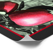 Delicious appels op boom partiële kleur Abstract Poster (Hoek)