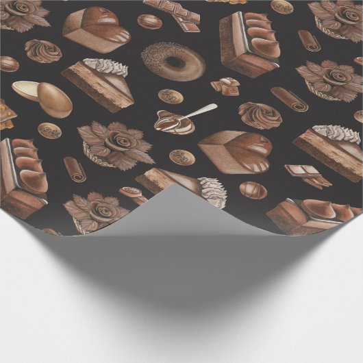 Delicious Assortment of Chocolate Trees Cadeaupapier (Hoek)