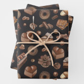 Delicious Assortment of Chocolate Trees Inpakpapier Vel (In situ)