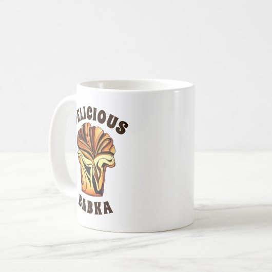 Delicious Babka Chocolate Bread Loaf Jewish Bakery Koffiemok (Voorkant links)