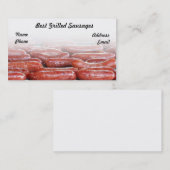 Delicious Barbecued Sausages Visitekaartje (Voorkant / Achterkant)