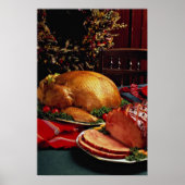 Delicious Bked ham, roast kalkoen Poster (Voorkant)