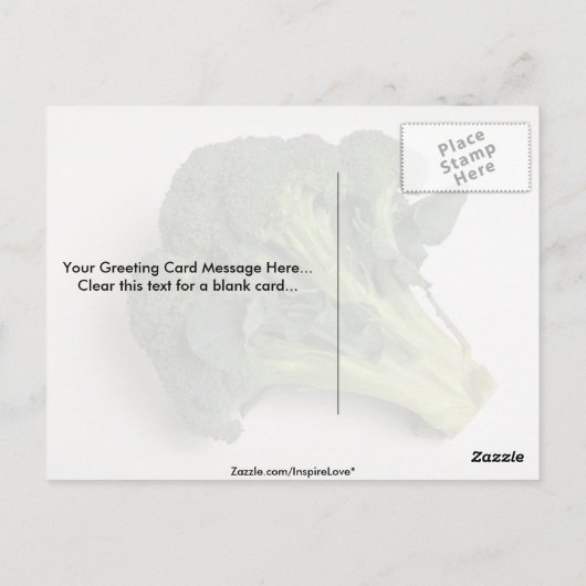 Delicious Broccoli Briefkaart (Achterkant)
