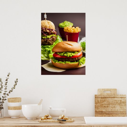 Delicious Burger Poster (Keuken)