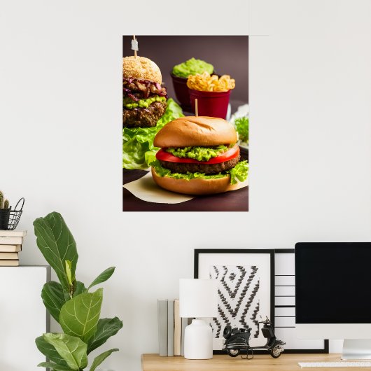 Delicious Burger Poster (Thuiskantoor)