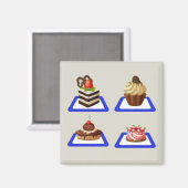 Delicious Cake Stand Magnet (Voorkant / Achterkant)