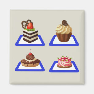 Delicious Cake Stand Magnet