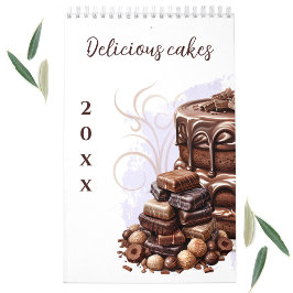 Delicious Cakes Waterverf Oblong Wall Calendar Kalender