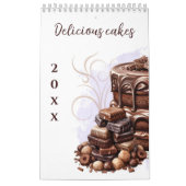 Delicious Cakes Waterverf Oblong Wall Calendar Kalender (Hoes)