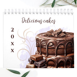 Delicious Cakes Waterverf Wall Calendar Kalender