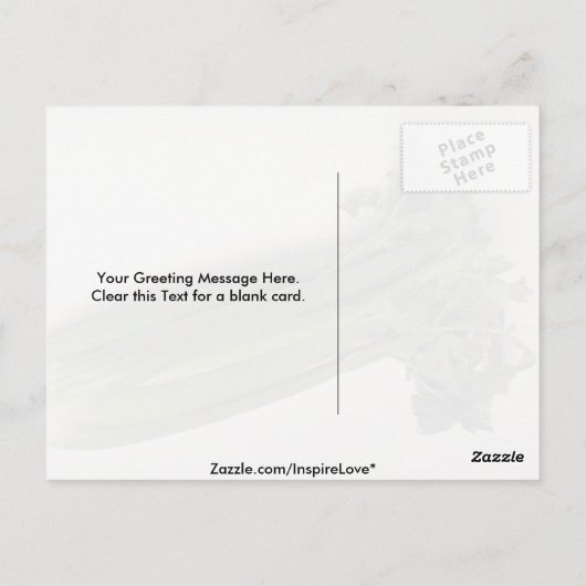 Delicious Celery stalk Briefkaart (Achterkant)