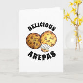 Delicious Cheese Maize Arepas South American Food Kaart (Gele Bloem)
