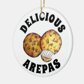 Delicious Cheese Maize Arepas South American Food Keramisch Ornament (Links)