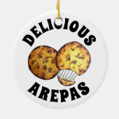 Delicious Cheese Maize Arepas South American Food Keramisch Ornament (Achterkant)