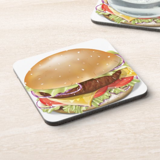 Delicious Cheeseburger Onderzetter (Linkerzijde)