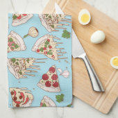 Delicious Cheesy Pizza Pattern Theedoek (Quarter Fold)
