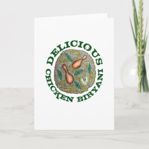 Delicious Chicken Biryani Indian Food Cuisine Kaart