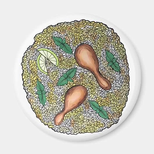 Delicious Chicken Biryani Indian Food Cuisine Magneet (Voorkant)