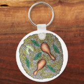 Delicious Chicken Biryani Indian Food Cuisine Sleutelhanger (Voorkant)