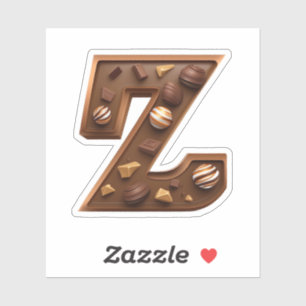 Delicious chocola letter Z sticker