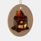 Delicious Chocolade Ice Cream Cake Keramisch Ornament (Rechts)
