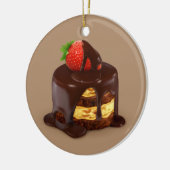Delicious Chocolade Ice Cream Cake Keramisch Ornament (Links)