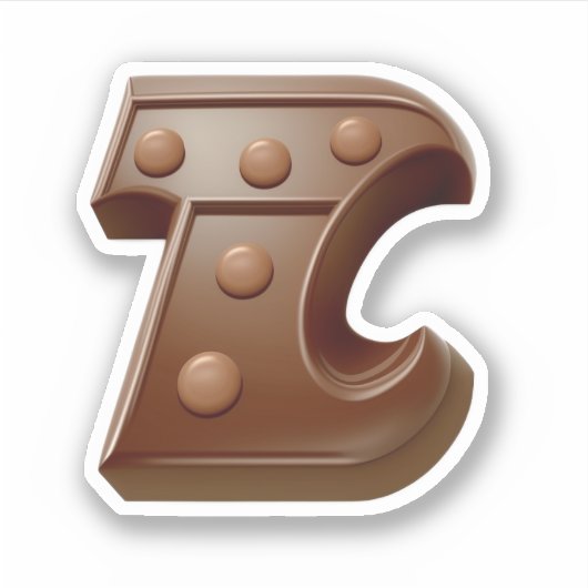 Delicious chocoladebrief T sticker (Voorkant)