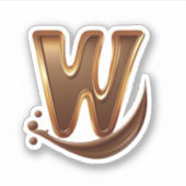 Delicious chocoladebrief W sticker (Voorkant)