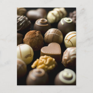 Delicious chocoladepralines briefkaart