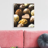 Delicious chocoladepralines canvas afdruk (Insitu (Woonkamer))