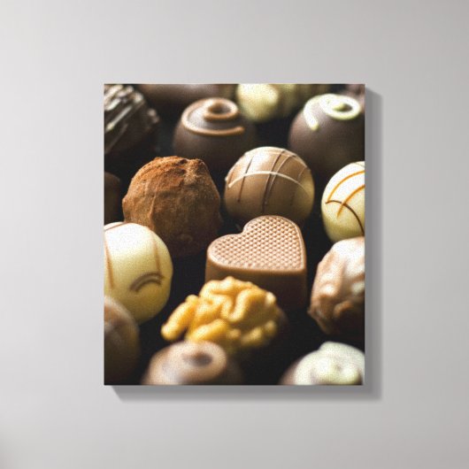 Delicious chocoladepralines canvas afdruk (Voorkant)