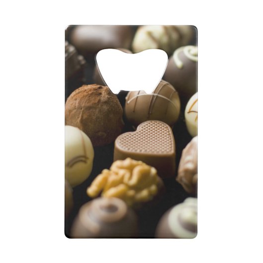 Delicious chocoladepralines creditkaart flessenopener (Voorkant)