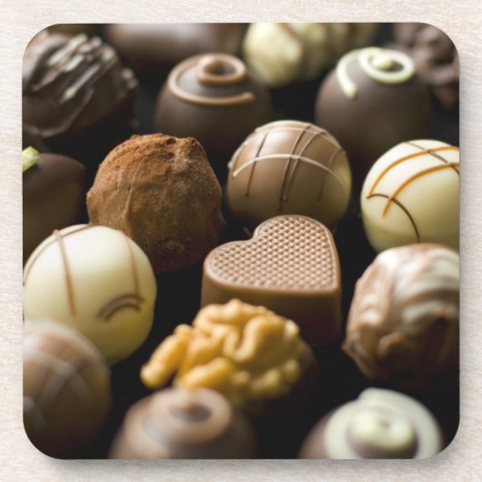 Delicious chocoladepralines onderzetter (Voorkant)