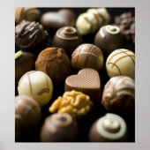 Delicious chocoladepralines poster (Voorkant)