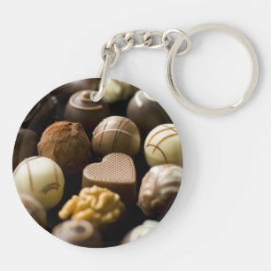 Delicious chocoladepralines sleutelhanger