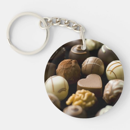Delicious chocoladepralines sleutelhanger (Voorkant)