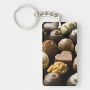 Delicious chocoladepralines sleutelhanger