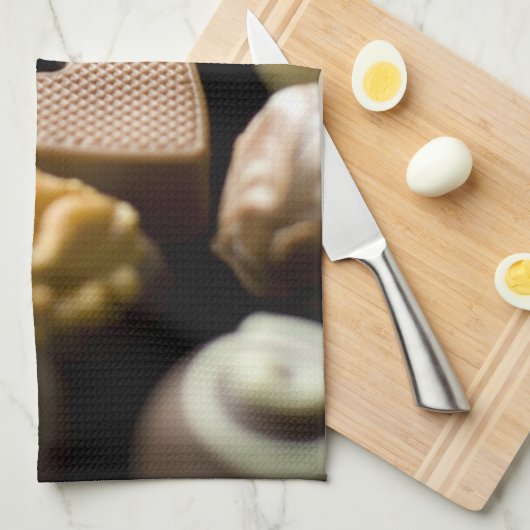 Delicious chocoladepralines theedoek (Quarter Fold)