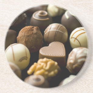 Delicious chocoladepralines zandsteen onderzetter
