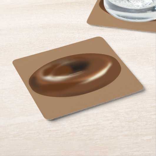 Delicious Chocolate Doughnut Kartonnen Onderzetters (Schuin)