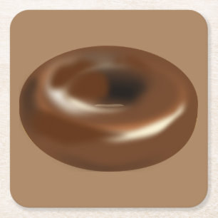 Delicious Chocolate Doughnut Kartonnen Onderzetters