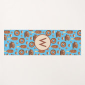 Delicious Chocolate Ice Cream Donuts Monogram Yogamat (Voorkant (horizontaal))