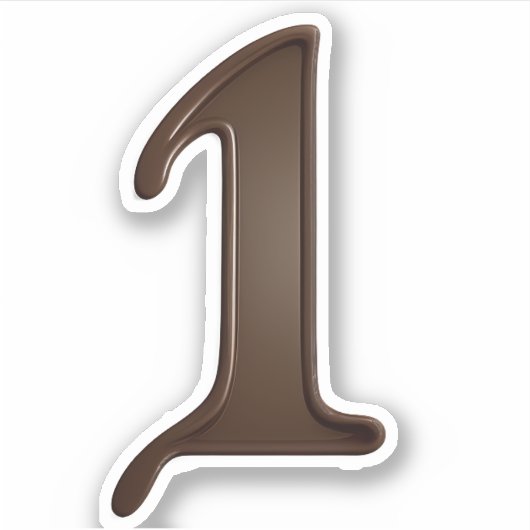 Delicious chocolatienummer 1 sticker (Voorkant)