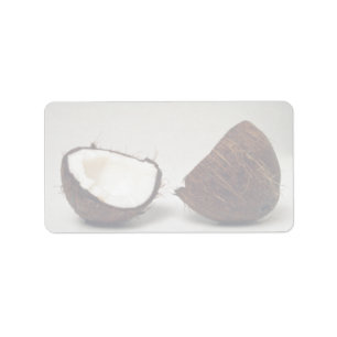 Delicious Coconut halves Etiket