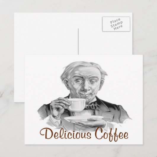 Delicious Coffee Briefkaart (Voorkant / Achterkant)