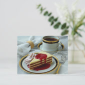 Delicious Coffee en baumkuchen torte Briefkaart (Staand voorkant)