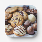 Delicious Cookies & Chocolate-thema papier Bord (Voorkant)